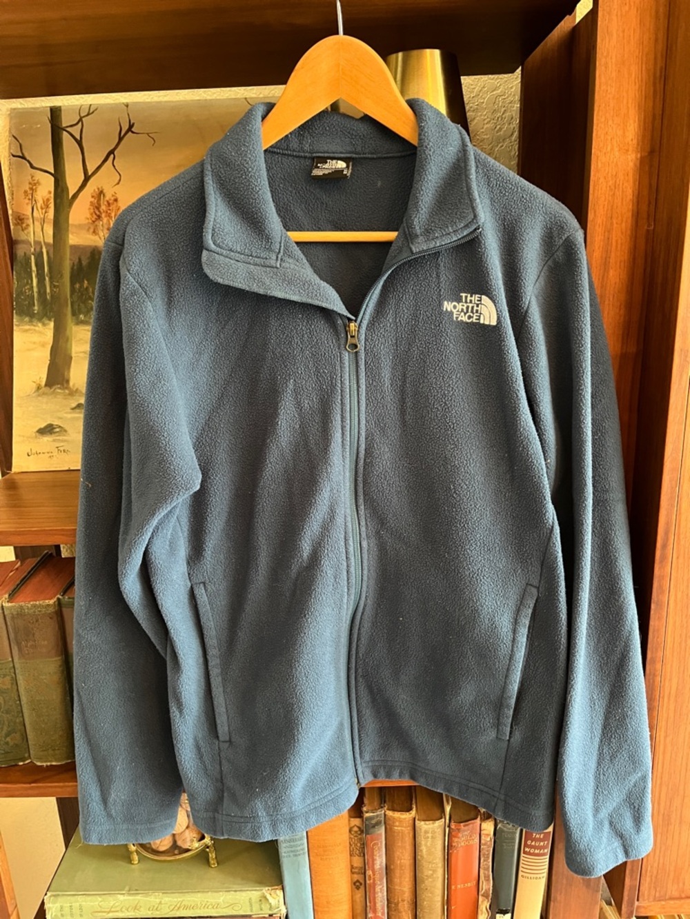 The North Face Women's Slate Blue Fleece Full-Zip Jacket